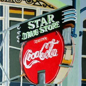 Star Drug Store 20" X 16" acrylic on canvas $275