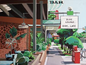 Cactus Cafe 30" X 40" acrylic on canvas $495