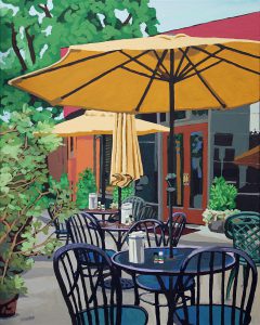 Empire Cafe 30" X 24" acrylic on canvas $275