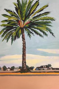 61st Street Palm 24" X 18" acrylic on canvas $300